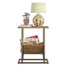 Novogratz Regal End Table in light walnut woodgrain finish - Price Crash Furniture