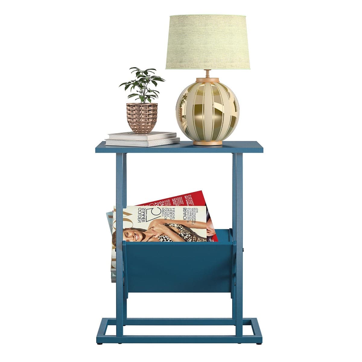 Novogratz Regal End Table in Bright Blue Finish - Price Crash Furniture