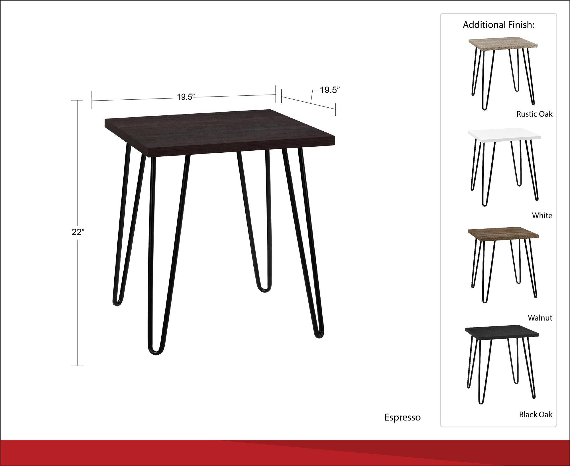 Owen Retro End Table - Black Oak - Price Crash Furniture