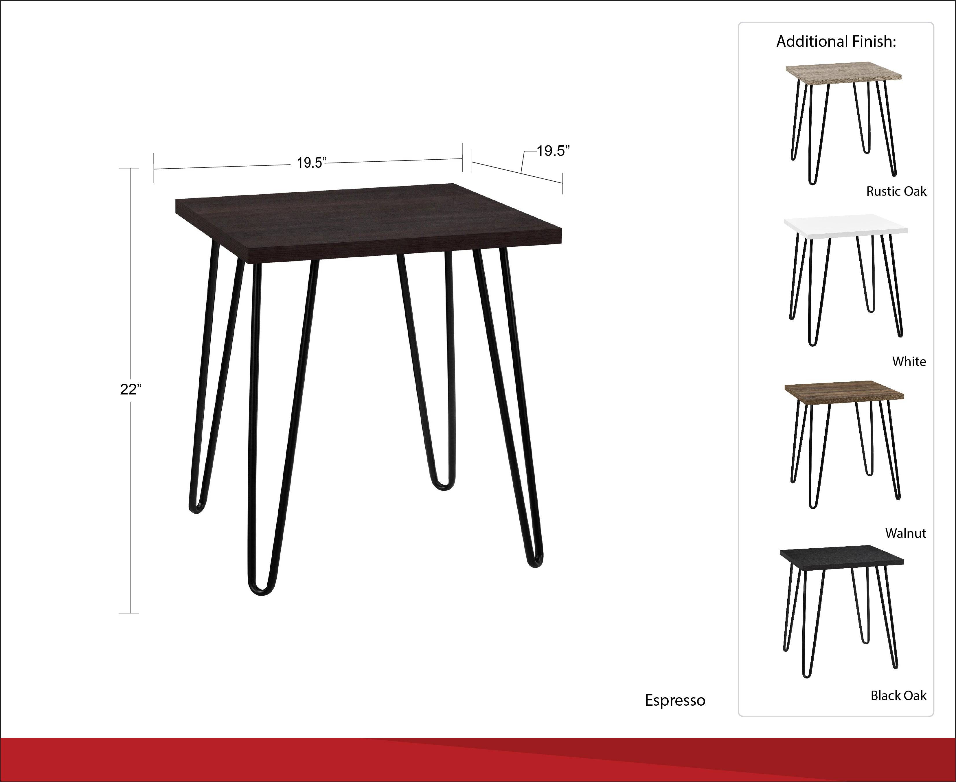 Owen Retro End Table - Espresso - Price Crash Furniture