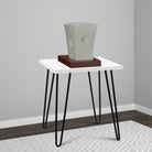 Owen Retro End Table - White - Price Crash Furniture