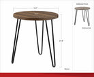 Owen Round End Table - Rustic Oak - Price Crash Furniture