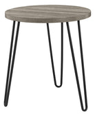 Owen Round End Table - Rustic Oak - Price Crash Furniture