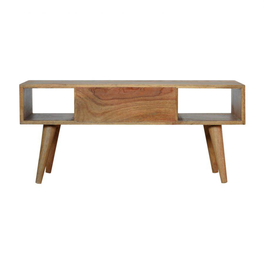 Patchwork Pattern Coffee Table in Oak-effect Mango Wood - Price Crash Furniture