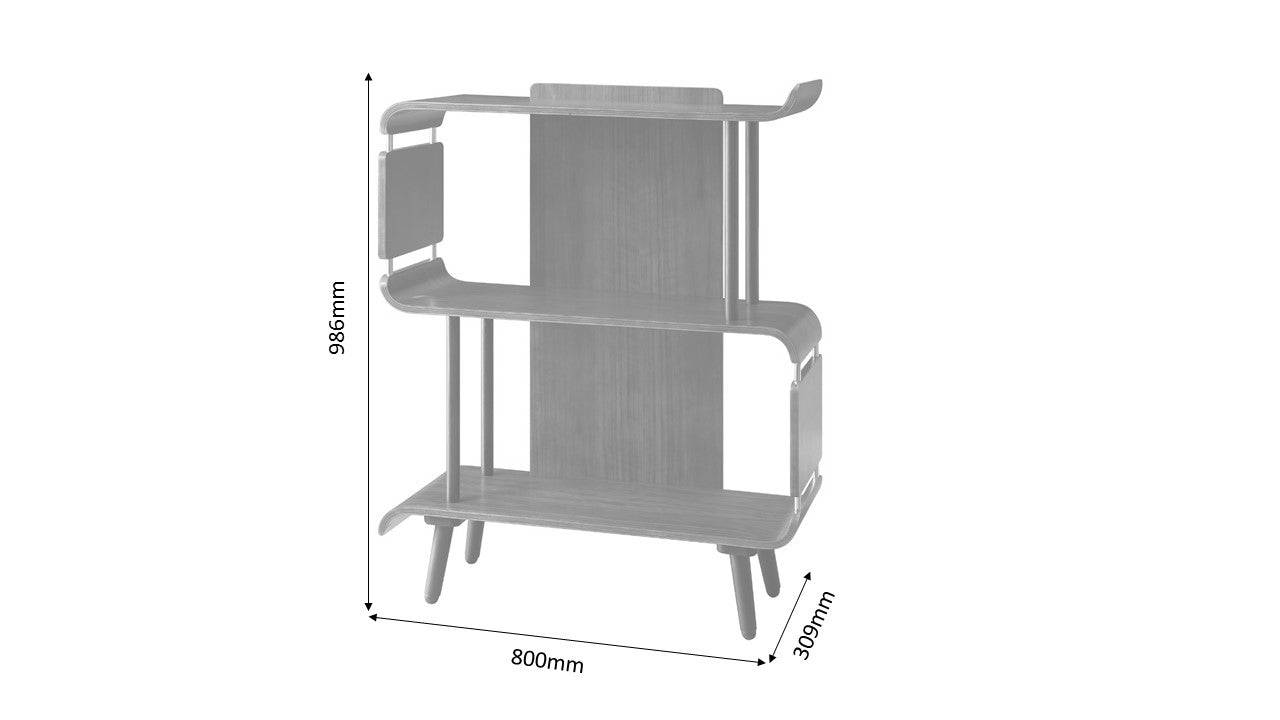 PC611 San Francisco Short Book Case in Oak by Jual - Price Crash Furniture