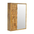 Pineapple Carved Sliding Wall Cabinet With Mirror - Price Crash Furniture