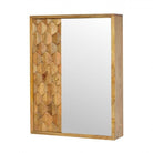 Pineapple Carved Sliding Wall Cabinet With Mirror - Price Crash Furniture