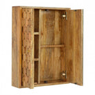 Pineapple Carved Sliding Wall Cabinet With Mirror - Price Crash Furniture