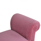 Pink Velvet Bench With Turned Feet - Price Crash Furniture