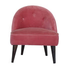 Pink Velvet Deep Button Chair - Price Crash Furniture