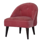 Pink Velvet Deep Button Chair - Price Crash Furniture