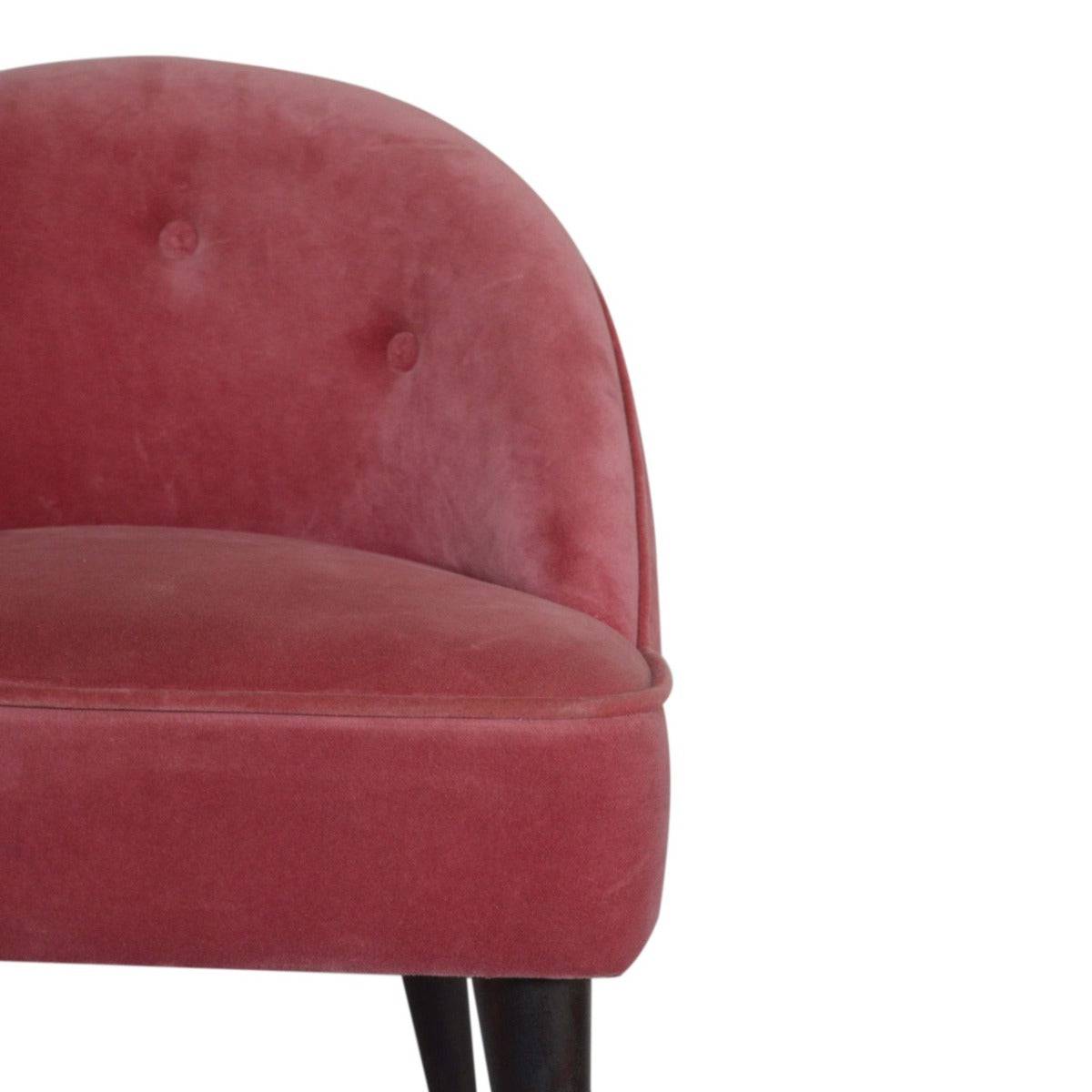 Pink Velvet Deep Button Chair - Price Crash Furniture