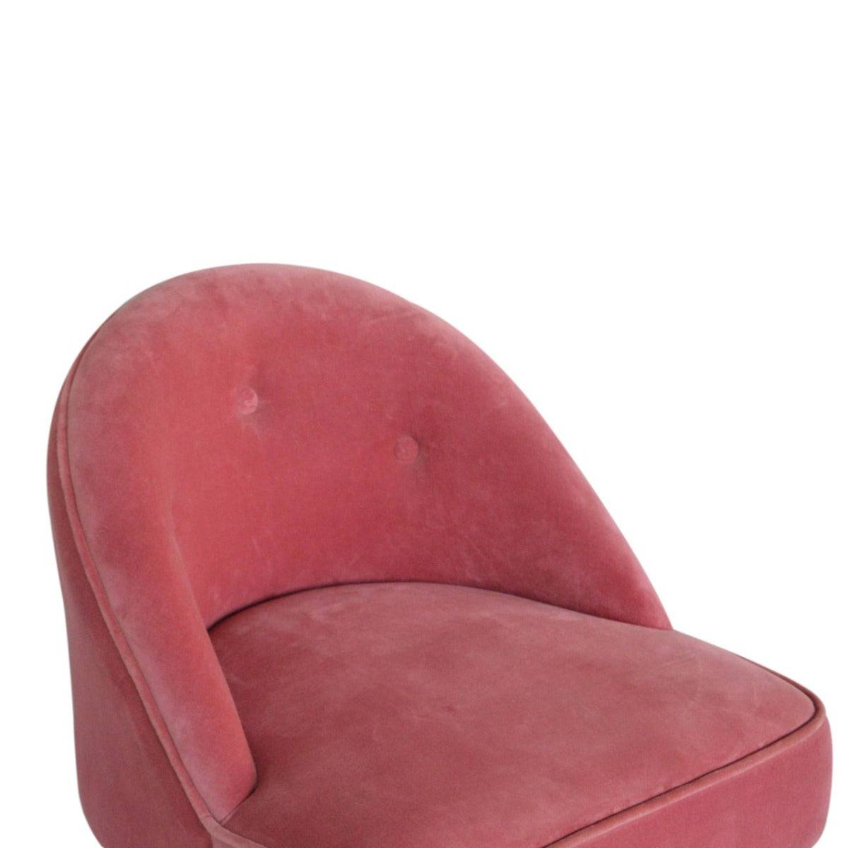 Pink Velvet Deep Button Chair - Price Crash Furniture