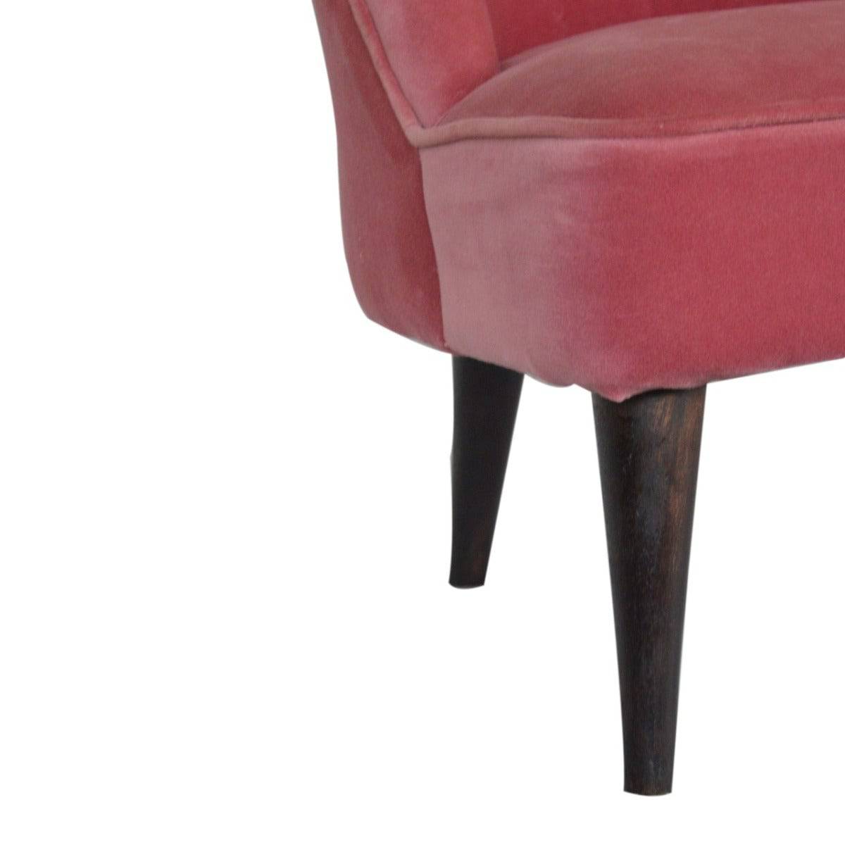 Pink Velvet Deep Button Chair - Price Crash Furniture