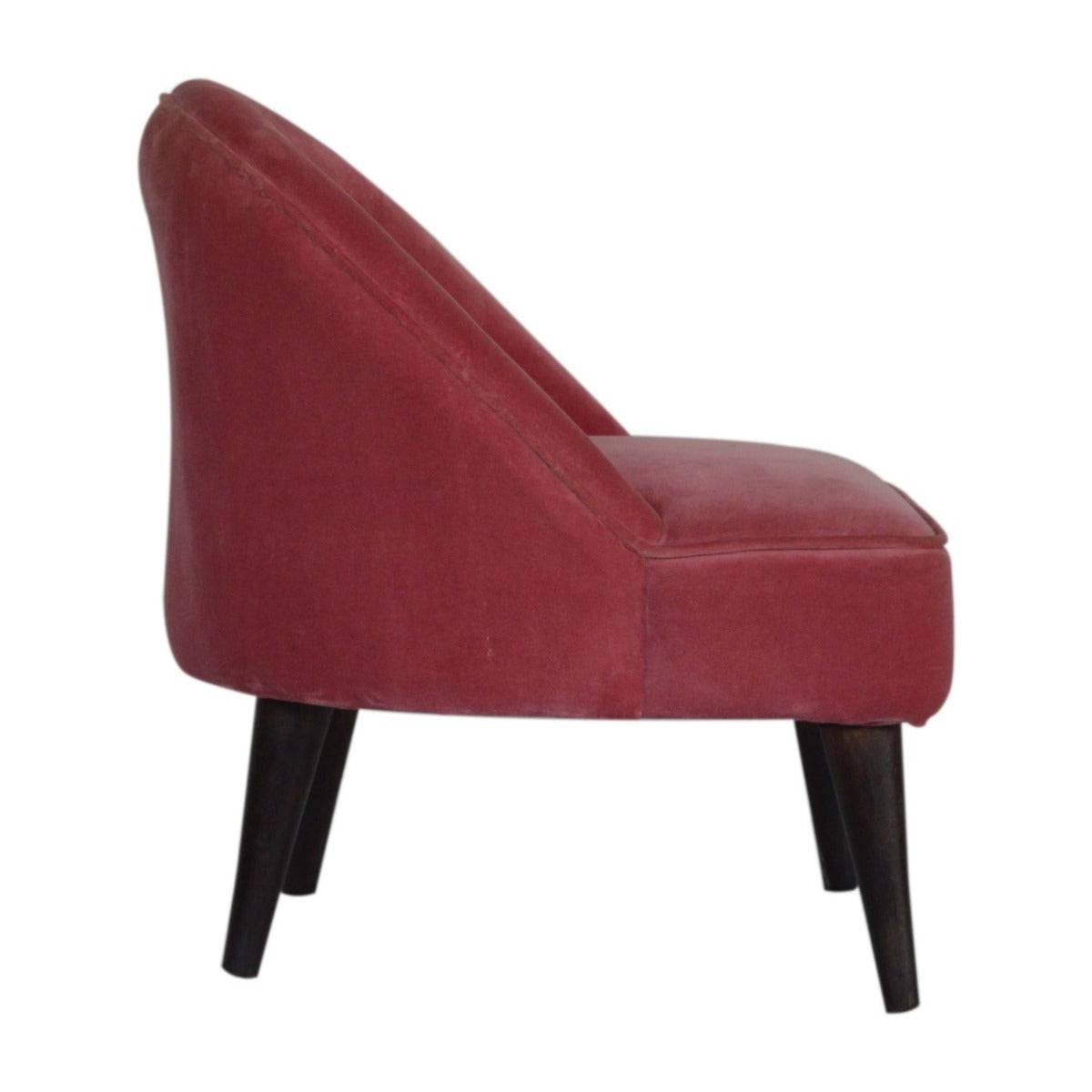 Pink Velvet Deep Button Chair - Price Crash Furniture