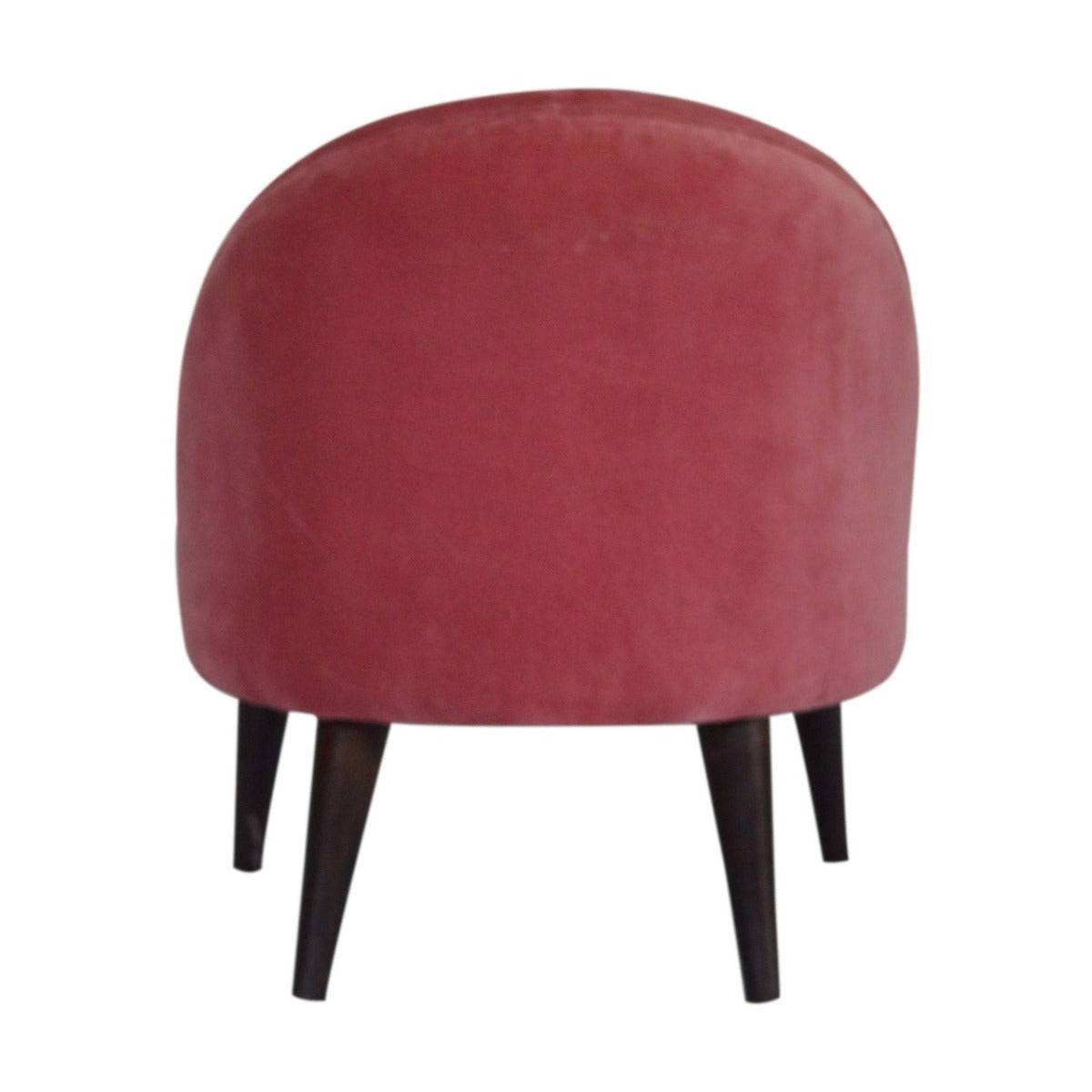 Pink Velvet Deep Button Chair - Price Crash Furniture