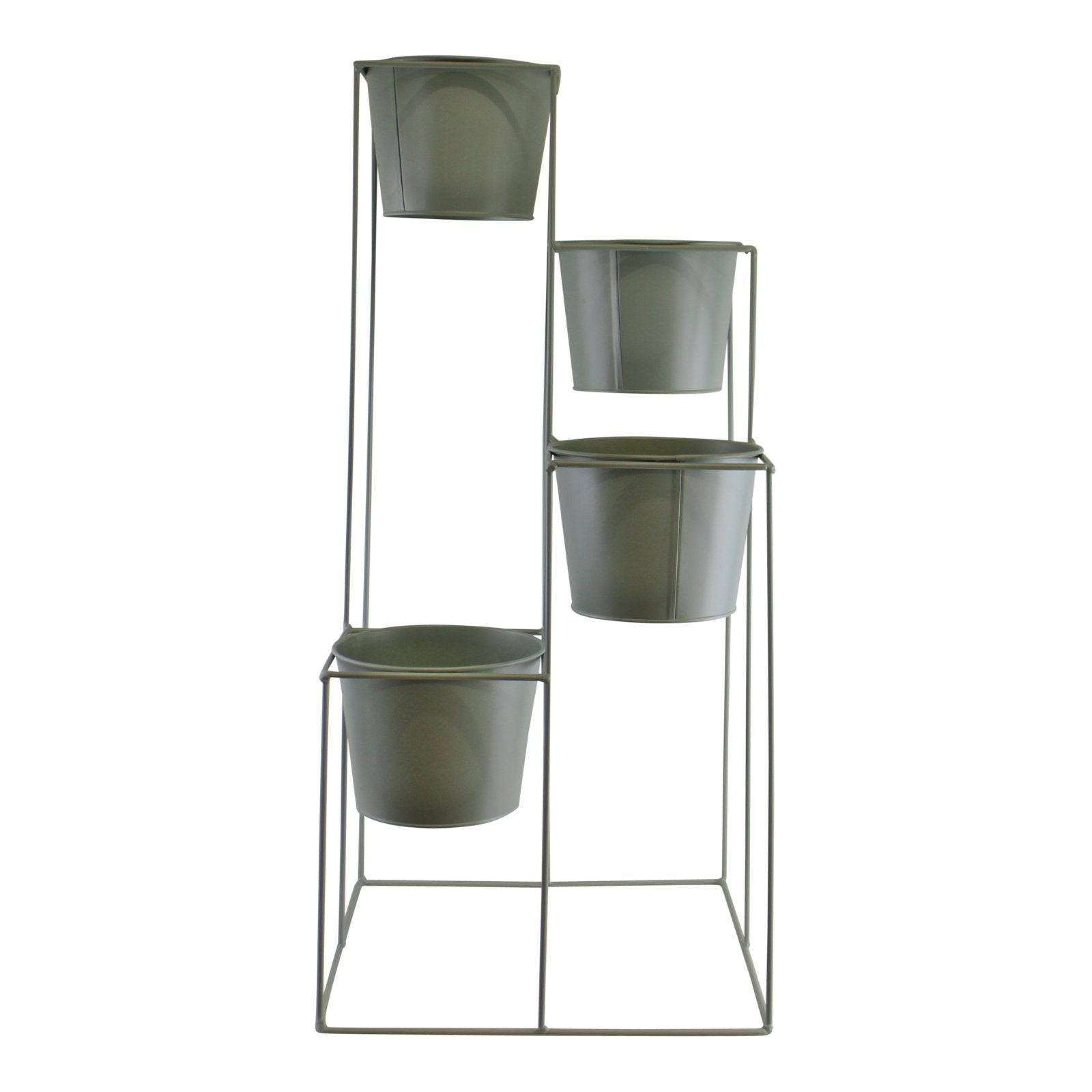 Potting Shed 4 Tier Planter Stand, Green, Indoor - Price Crash Furniture