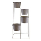 Potting Shed 4 Tier Planter Stand, Grey - Price Crash Furniture