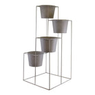 Potting Shed 4 Tier Planter Stand, Grey - Price Crash Furniture