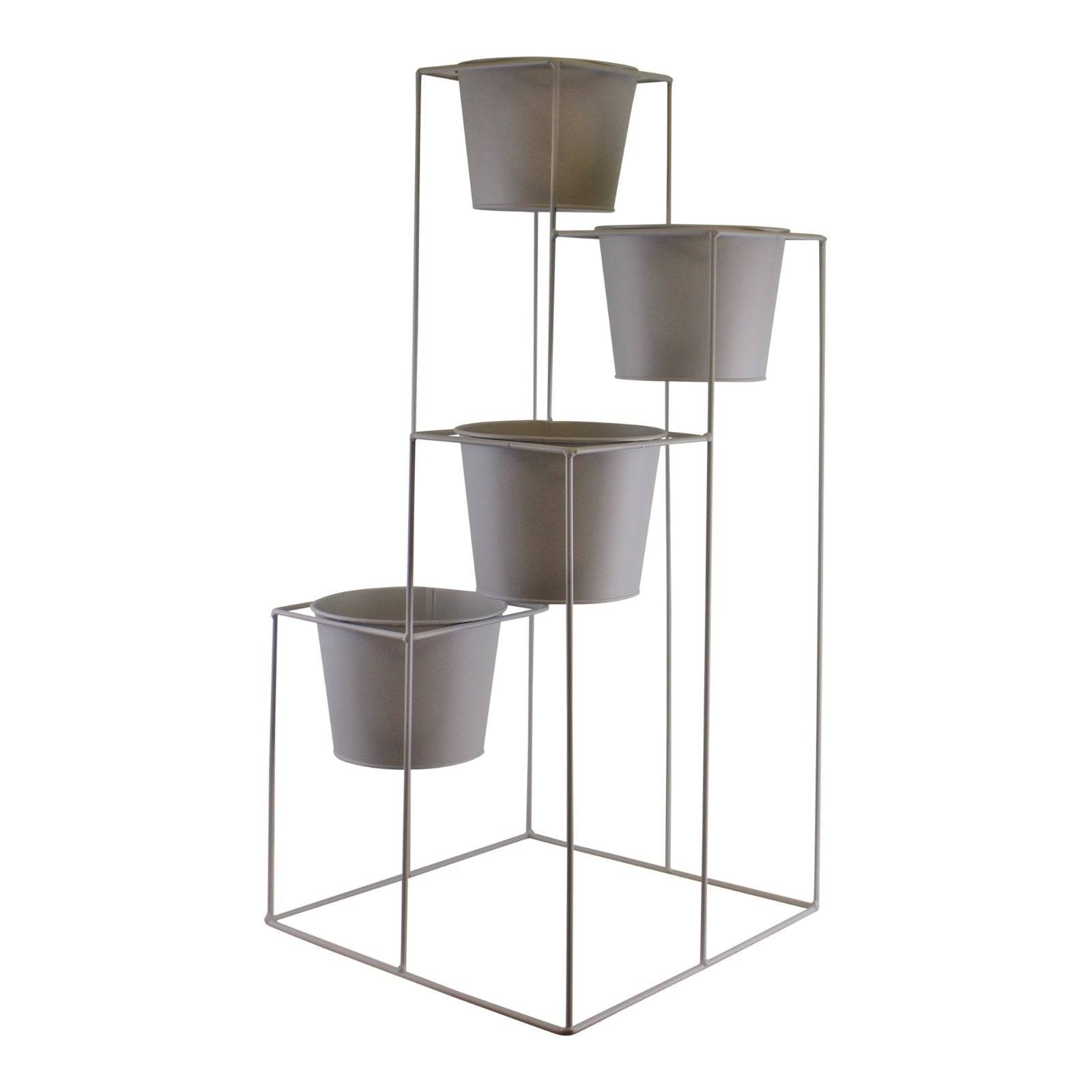 Potting Shed 4 Tier Planter Stand, Grey - Price Crash Furniture