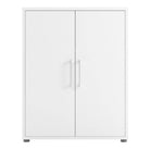 Prima Bookcase 2 Shelves with 2 Doors in White - Price Crash Furniture