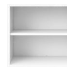 Prima Bookcase 4 Shelves with 2 Drawers and 2 Doors in White - Price Crash Furniture