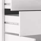 Prima Bookcase 4 Shelves with 2 Drawers and 2 Doors in White - Price Crash Furniture