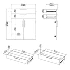 Prima Bookcase 4 Shelves with 2 Drawers and 2 Doors in White - Price Crash Furniture