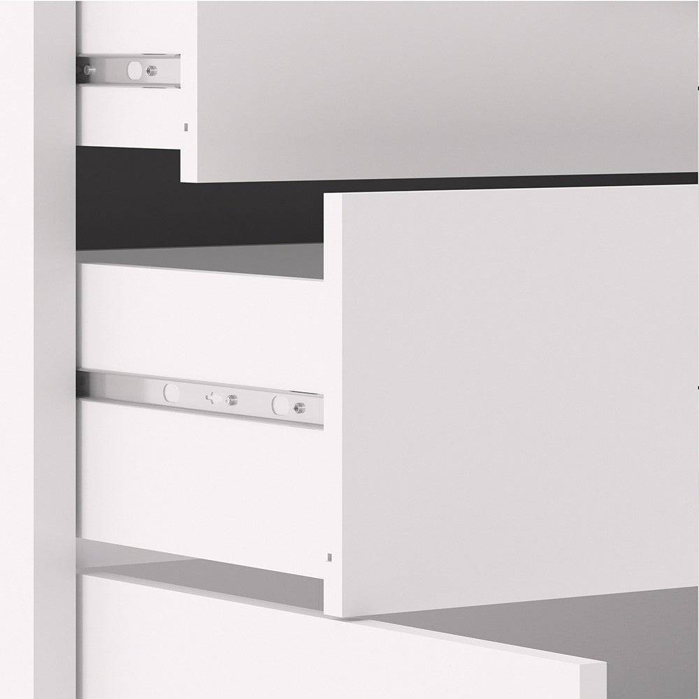 Prima Bookcase 5 Shelves with 2 Drawers and 2 Doors in White - Price Crash Furniture