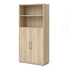 Prima Bookcase Cupboard 4 Shelves with 2 Doors in Oak - Price Crash Furniture