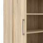 Prima Bookcase Cupboard 4 Shelves with 2 Doors in Oak - Price Crash Furniture