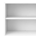 Prima Bookcase Cupboard 4 Shelves with 2 Doors in White - Price Crash Furniture