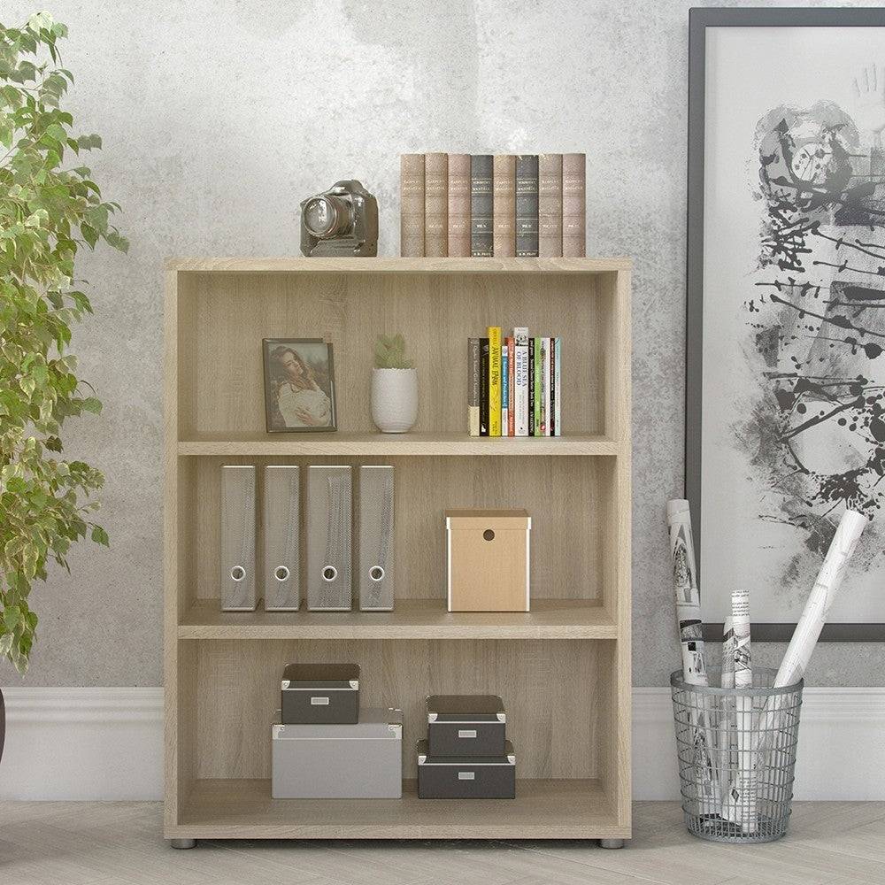 Prima Bookcase Shelving Unit 2 Shelves in Oak - Price Crash Furniture