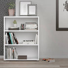 Prima Bookcase Shelving Unit 2 Shelves In White - Price Crash Furniture