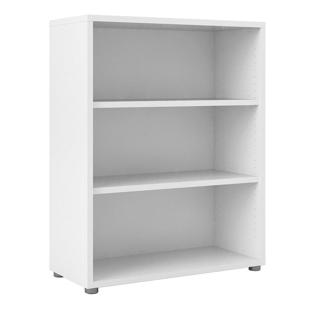 Prima Bookcase Shelving Unit 2 Shelves In White - Price Crash Furniture