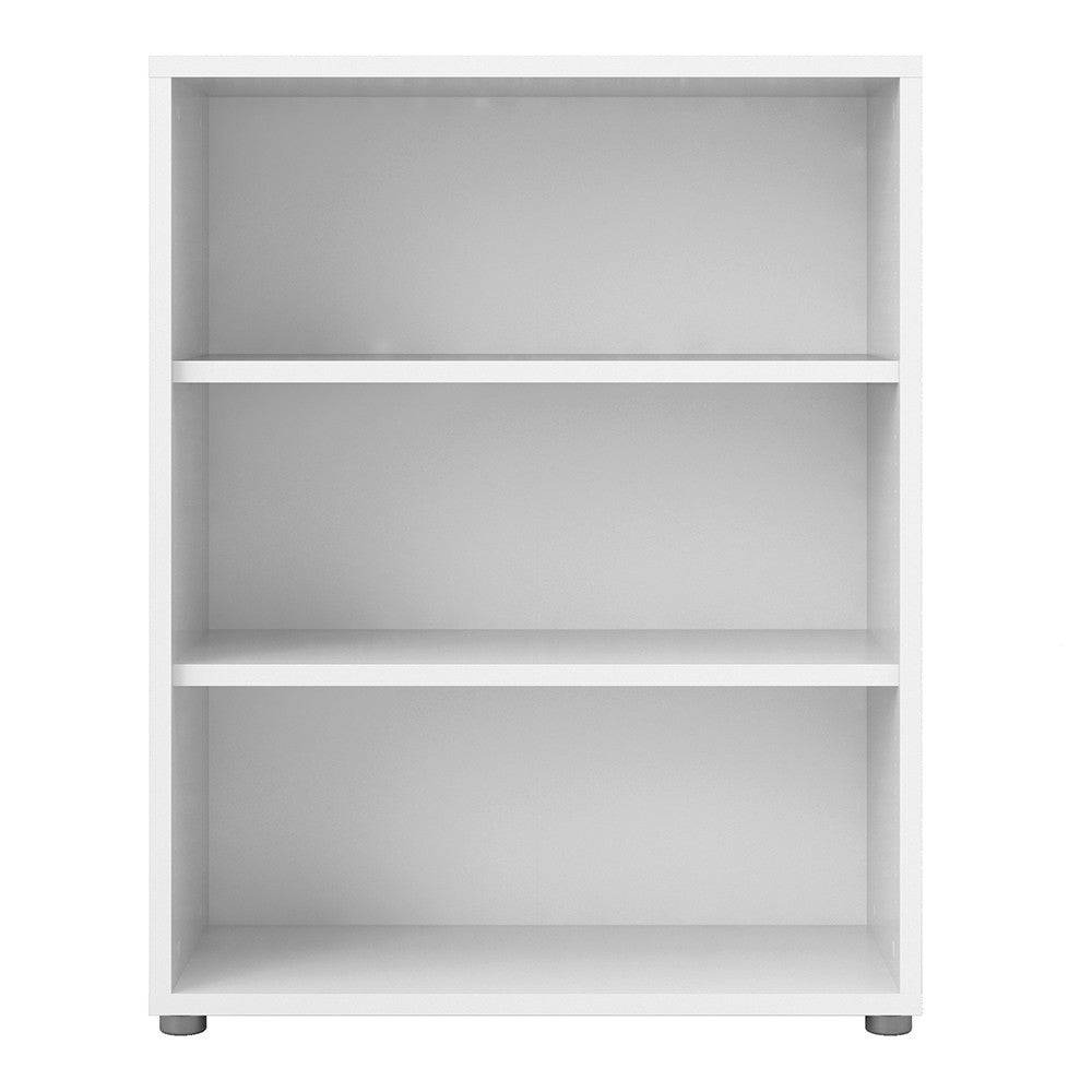 Prima Bookcase Shelving Unit 2 Shelves In White - Price Crash Furniture