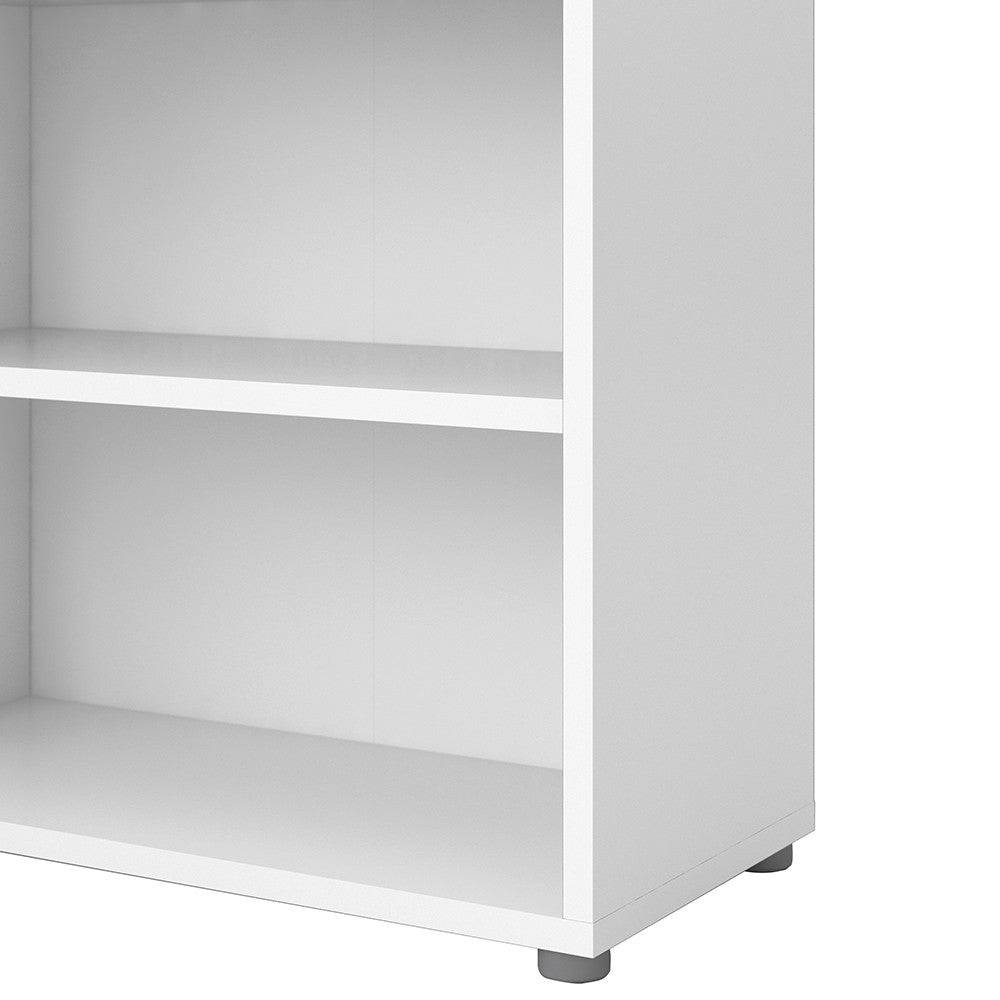Prima Bookcase Shelving Unit 2 Shelves In White - Price Crash Furniture