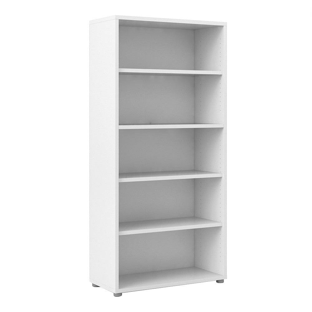 Prima Bookcase Shelving Unit 4 Shelves in White - Price Crash Furniture