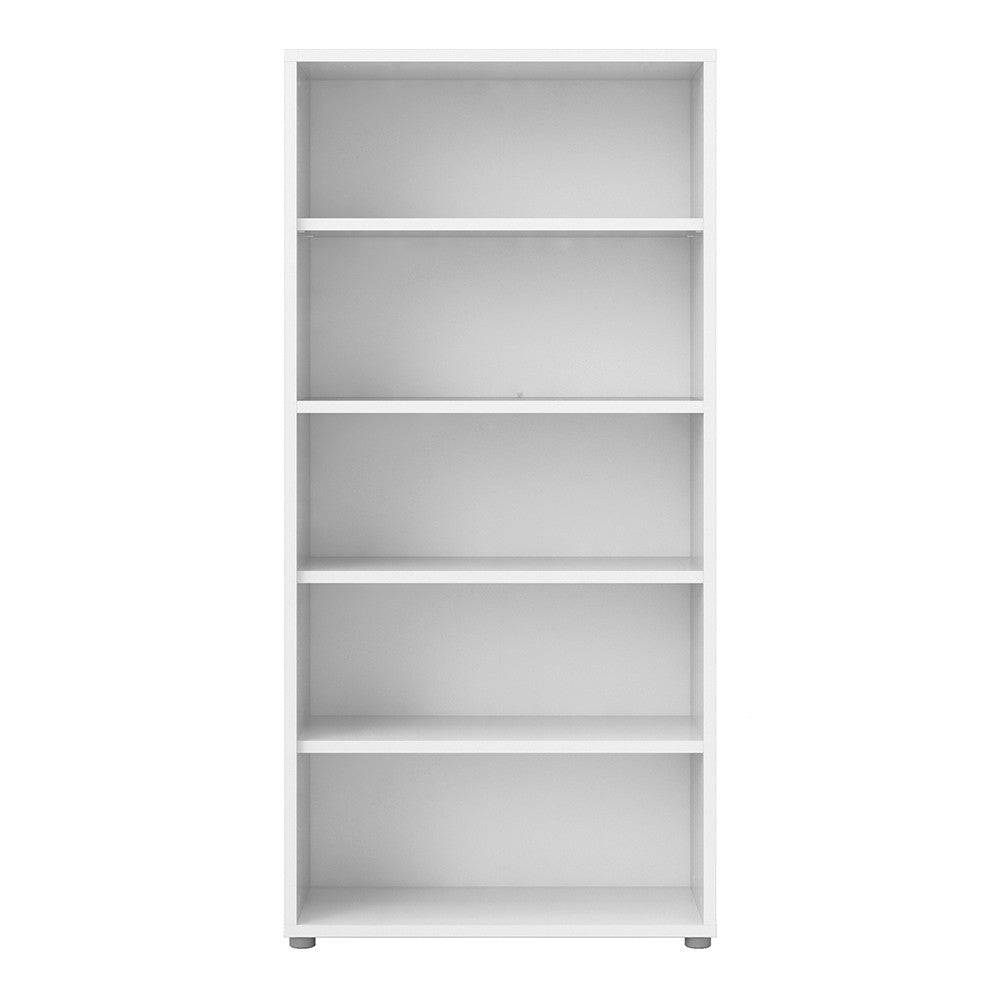 Prima Bookcase Shelving Unit 4 Shelves in White - Price Crash Furniture