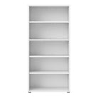 Prima Bookcase Shelving Unit 4 Shelves in White - Price Crash Furniture