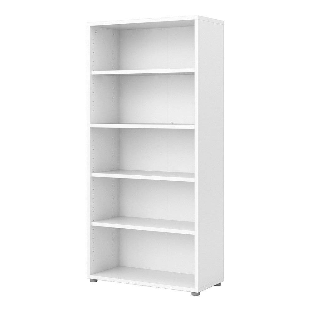 Prima Bookcase Shelving Unit 4 Shelves in White - Price Crash Furniture