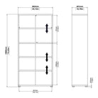 Prima Bookcase Shelving Unit 4 Shelves in White - Price Crash Furniture