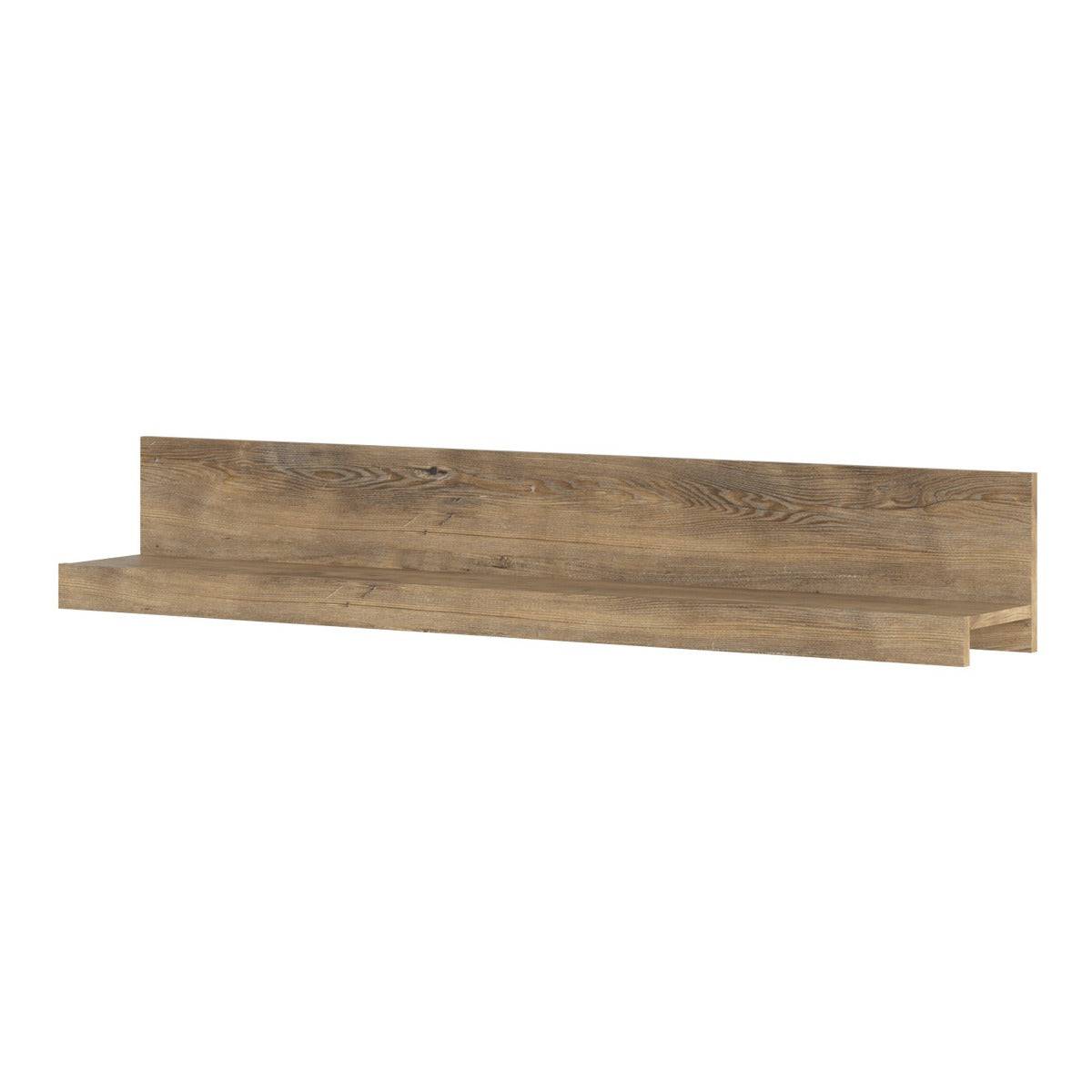 Rapallo 135 cm wide Wall Shelf in Chestnut - Price Crash Furniture