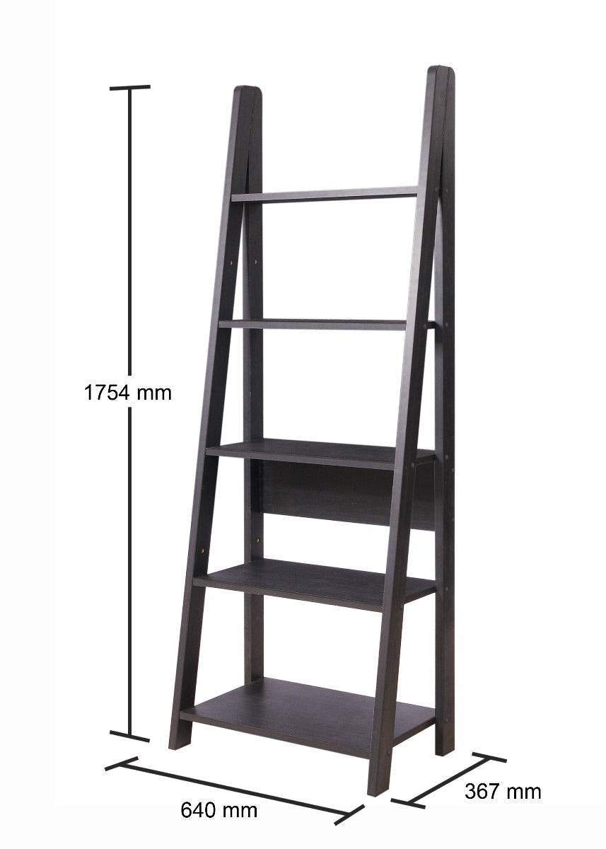 Riva Ladder Bookcase in Black by TAD - Price Crash Furniture