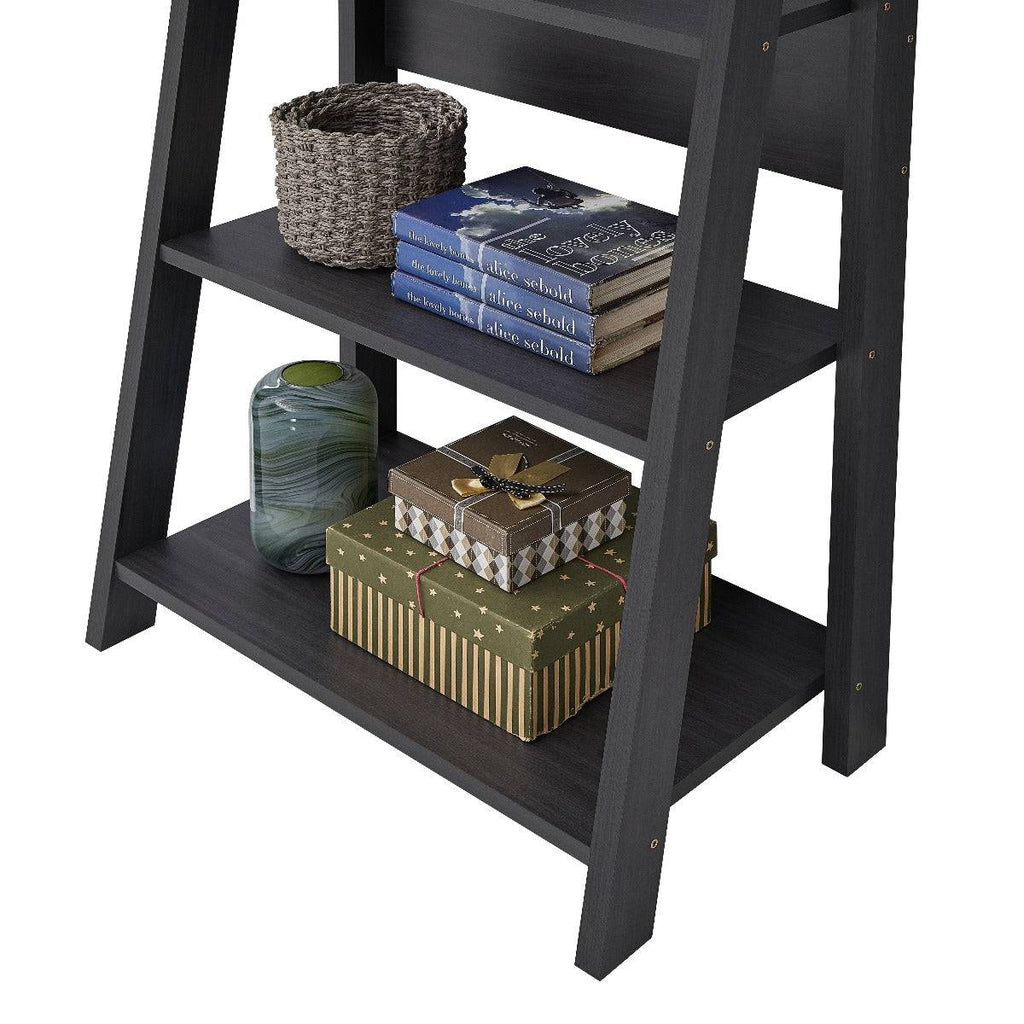 Riva Ladder Bookcase in Black by TAD - Price Crash Furniture