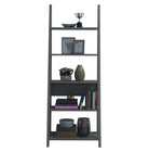 Riva Ladder Bookcase in Dark Grey by TAD - Price Crash Furniture