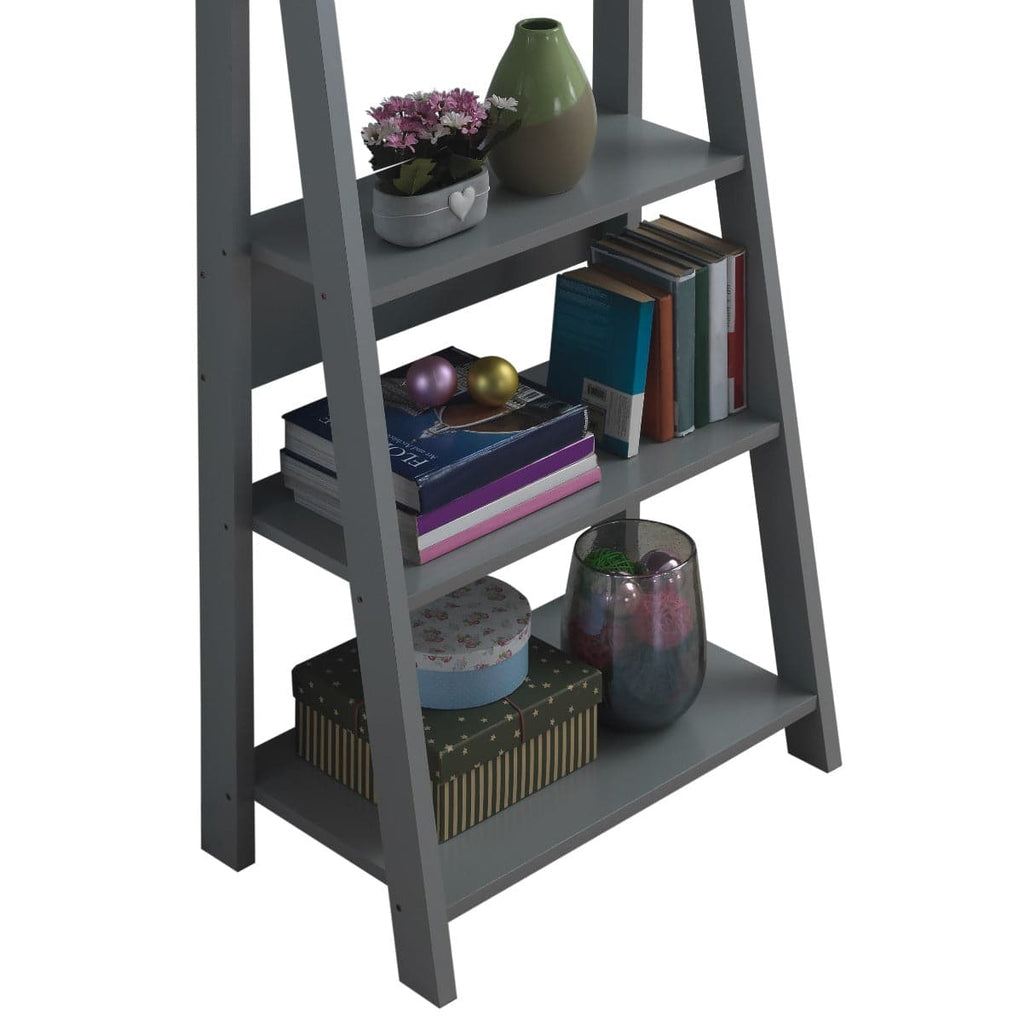 Riva Ladder Bookcase in Dark Grey by TAD - Price Crash Furniture
