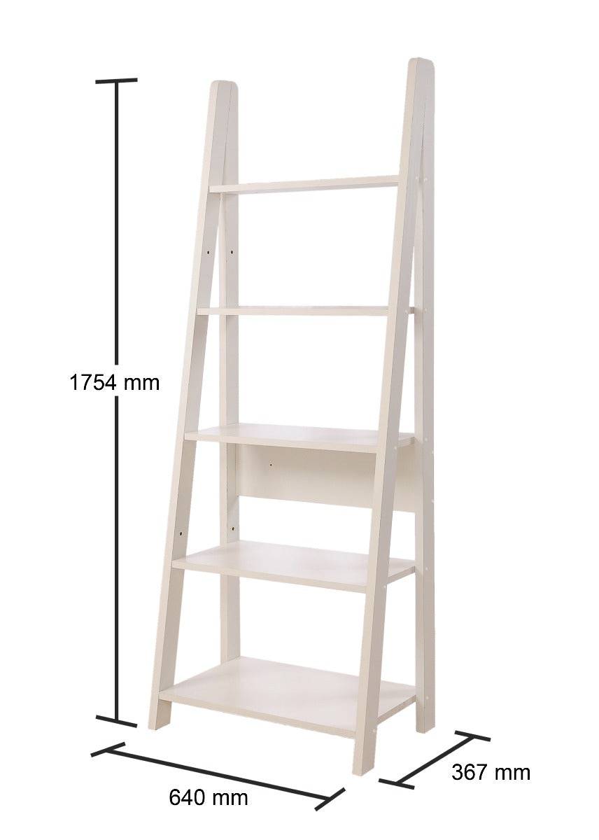 Riva Ladder Bookcase in White by TAD - Price Crash Furniture