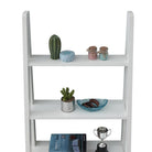 Riva Ladder Bookcase in White by TAD - Price Crash Furniture