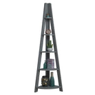 Riva Ladder Corner Bookcase in Dark Grey by TAD - Price Crash Furniture